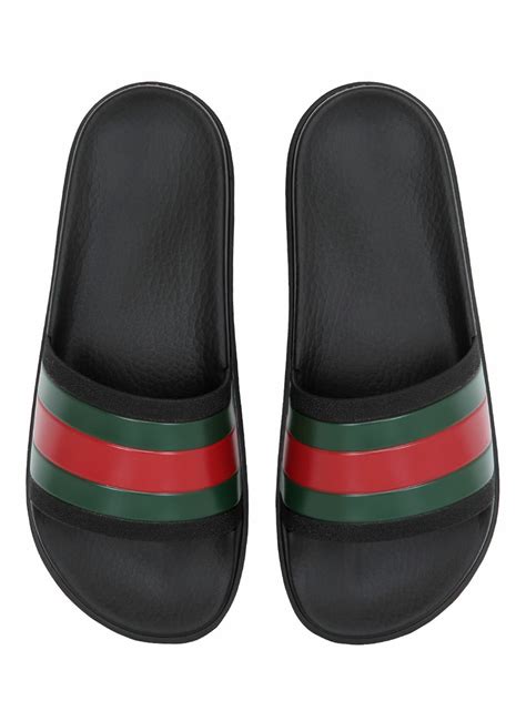 gucci pursuit treck web slide sandal|Gucci slide sandals.